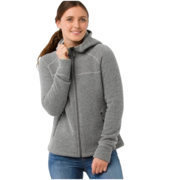 Smartwool Grey Hudson Trail Full-Zip Fleece Sweater Knit hoodie size large - Picture 1 of 11